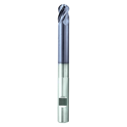 Seco Tools 17002934 | STBN430.375E2B.3Z4 0.375" Diameter x 0.375" Shank x 0.187" Corner Radius x 6.000" OAL 4 Flute AlTiN Coated Carbide Ball End Mill