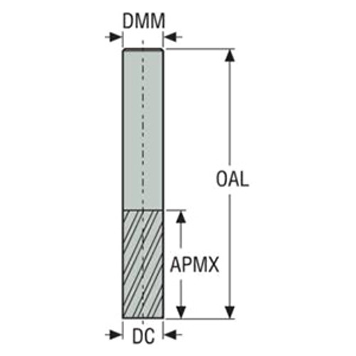 Seco Niagara Cutter 17003821 | DIAEPB.125D1S.0Z 3.18mm Diameter x 12.70mm Maximum Cutting Depth x 90 Degree Cutting Edge Angle CVD Coated Carbide Diamond Pattern Router Bit (N68077)