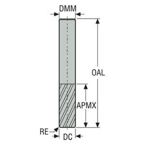Seco Niagara Cutter 17004316 | STR540.375D2R030.0Z5 9.53mm Diameter x 9.53mm Shank x 0.76mm Corner Radius x 63.50mm OAL 5 Flute AlCrN Coated Carbide Corner Radius End Mill