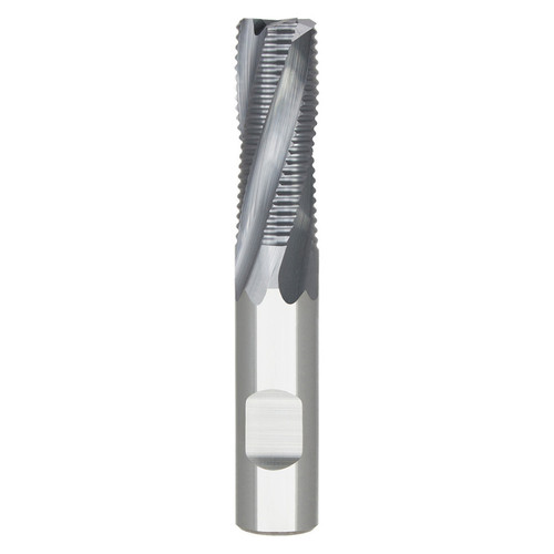 Seco Tools 17004670 | SR420.500D1C025.3Z4 12.70mm Diameter x 12.70mm Shank x 63.50mm OAL x 20 Degree Helix Angle 4 Flute AlTiN Carbide Roughing End Mill