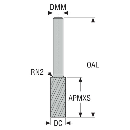 Seco Niagara Cutter 17011892 | SPC4081.500P4S.3Z6 38.10mm Diameter x 31.75mm Shank x 165.10mm OAL x 30 Degree Helix Angle 6 Flute Uncoated HSCO Square End Mill