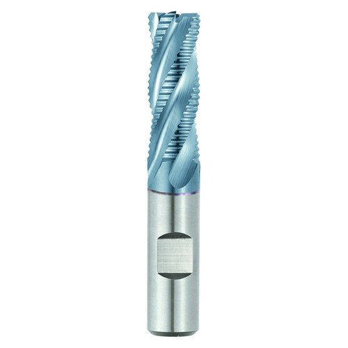 Seco Tools 17014821 | REM445.375D2C025.3Z4 0.375" Diameter x 0.375" Shank x 2.500" OAL x 30 Degree Helix Angle 4 Flute TiAlN HSCO Roughing End Mill