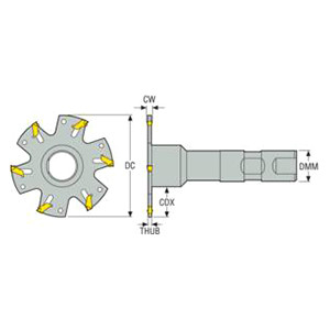 Seco Tools 75054666 | R335.10-02.50-3-3 63.50mm Diameter x 3.10mm Maximum Cutting Depth x 90 Degree Cutting Edge Angle Indexable Slotting Cutter
