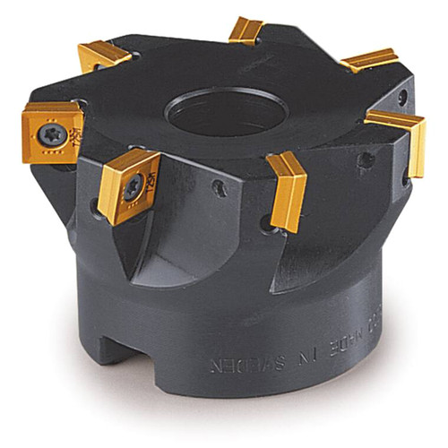 Seco Tools 75069190 | R220.99-0040-09-4T 40.00mm Diameter x 8.00mm Depth of Cut x 40.00mm Functional Length -9 Degree Rake Radial Angle Indexable Square Shoulder Mill