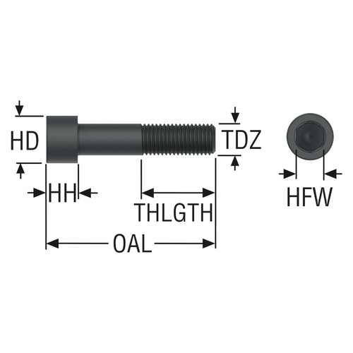 Seco Tools 00061847 | UC6S5/8UNFX3-1/2 Cap Screw for Indexable
