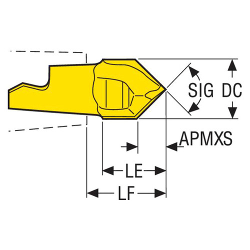 Seco Tools 00084297 | MM16-19019-C90 Chamfer Milling Tip Insert