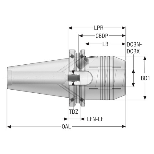 Seco Tools 10137134 | CAT40TFADB-HCR20-064 Hydraulic Chuck