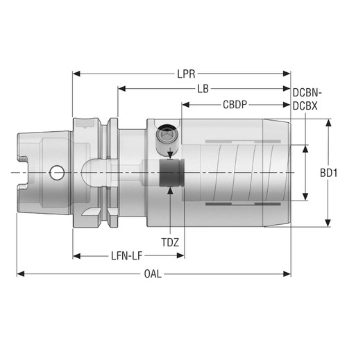 Seco Tools 10137262 | HSKA63-HC08-070 28.00mm Body Diameter x 0.984" Body Length Hydraulic Chuck