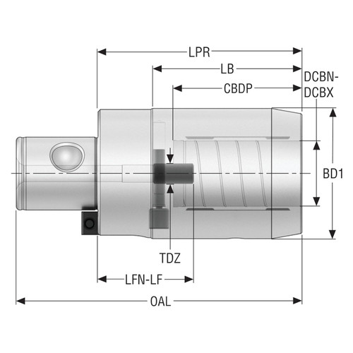 Seco Tools 10137323 | G6-HC25-100 58.00mm Body Diameter x 1.969" Body Length Hydraulic Chuck