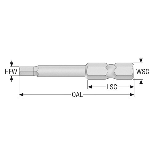 Seco Tools 10245295 | 1/4HEX-H6.0X50 Hex Drive Bit