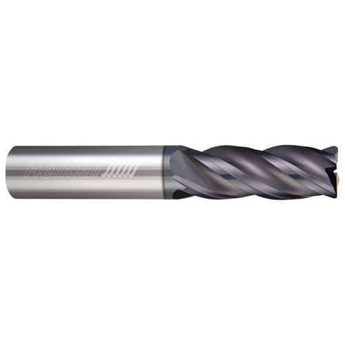 Helical Solutions 31742W | 1.000" Diameter x 1.000" Shank x 6.000" OAL x 3.000" LOC 4 Flute APLUS Coated Corner Radius End Mill