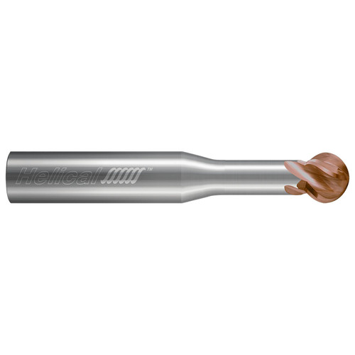 Helical Solutions 89023 | 0.250" Diameter x 0.250" Shank x 2.000" OAL x 0.213" LOC 4 Flute TPLUS Coated Undercutting End Mill