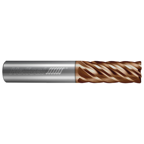 Helical Solutions 89724 | 0.750" Diameter x 0.750" Shank x 5.000" OAL x 2.750" LOC 6 Flute TPLUS Coated Corner Radius End Mill