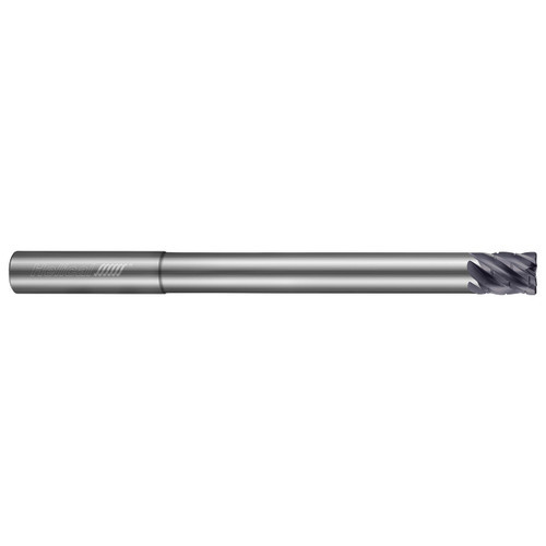 Helical Solutions 89289 | 0.375" Diameter x 0.375" Shank x 4.000" OAL x 0.500" LOC 6 Flute APLUS Coated Corner Radius End Mill