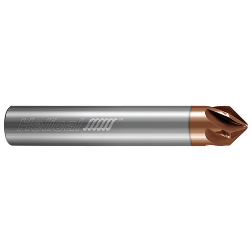 Helical Solutions 89113 | 0.625" Diameter x 0.625" Shank x 3.000" OAL x 0.179" LOC x 20.000" Radius 6 Flute TPLUS Coated Tapered End Mill