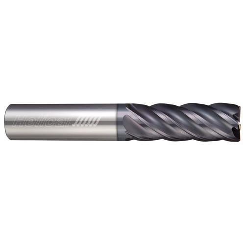 Helical Solutions 89146 | 0.375" Diameter x 0.375" Shank x 2.000" OAL x 0.500" LOC 5 Flute APLUS Coated Corner Radius End Mill