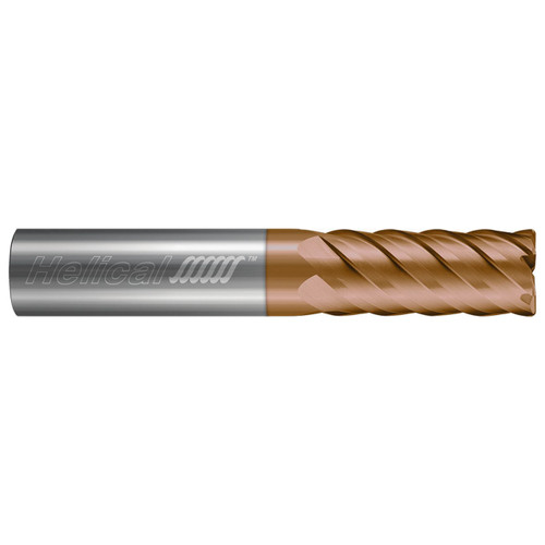 Helical Solutions 89471 | 10.00mm Diameter x 10.00mm Shank x 63.00mm OAL x 20.00mm LOC 6 Flute TPLUS Coated Corner Radius End Mill