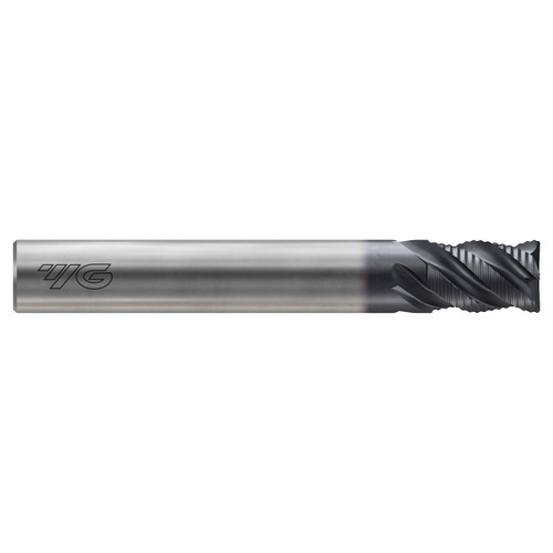 YG1 G9D75200 | 37/47" Diameter x 37/47" Shank x 1-2/11" LOC x 4-5/53" OAL x 3/76" Radius Y- Coated Carbide Roughing End Mill