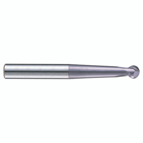 YG1 93416 | 5/8" Diameter x 5/8" Shank x 1/2" LOC x 6-1/4" OAL x 5/16" Radius x 30 Degree Helix Angle 2 Flute AlTiN Coated Carbide Ball Nose End Mill