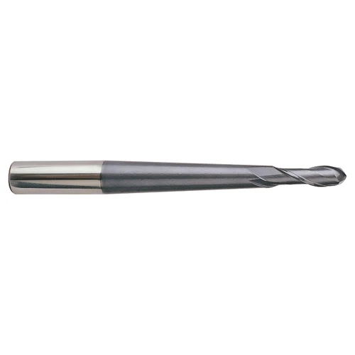 YG1 93540 | 3/8" Diameter x 5/8" Shank x 1-3/16" LOC x 4-29/32" LBS x 7-3/4" OAL x 3/16" Radius x 30 Degree Helix Angle 2 Flute ALTiN Coated Carbide Ball Nose End Mill