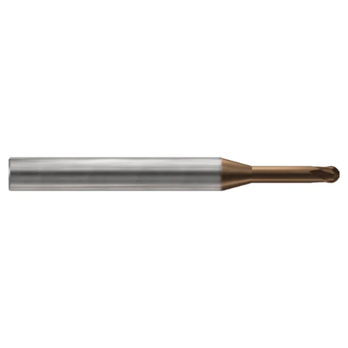 YG1 HPI91918 | 0.30mm Diameter x 4.00mm Shank x 0.20mm LOC x 45.00mm OAL x 0.15mm Radius x 30 Degree Helix Angle 2 Flute C-Coated Carbide HPI91 Ball End Mill
