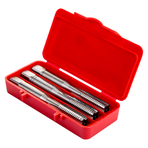 Dormer E559UNC5/16NO8 | 5/16" Thread Diameter Size x 22.00mm Thread Length x 72.00mm OAL Bright Coated HSS Straight Flute Hand Tap Set