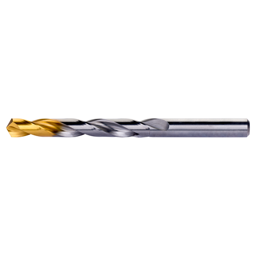 Dormer R0031/8 | 0.125" Diameter x 2.559" OAL x 120 Degree Point Angle Bright/TiN Coated Right Hand HM Jobber Drill