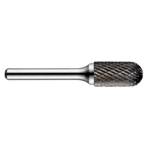 Precision Twist Drill 7466245 | 1/8" Diameter x 9/16" Usable Length x 1-1/2" OAL Bright Coated HM Ball Nose Burr
