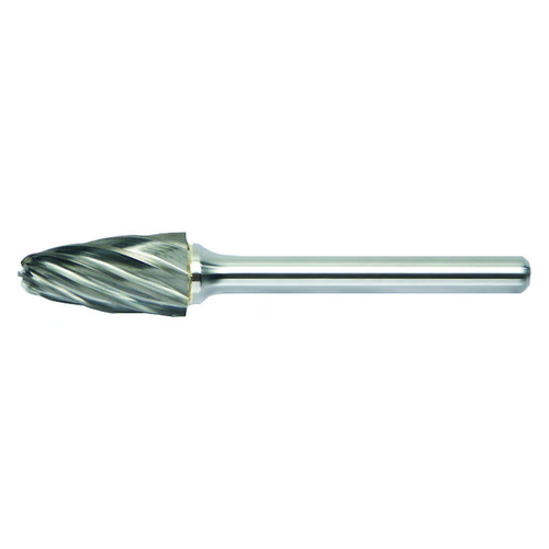 Precision Twist Drill 7466315 | 1/4" Diameter x 5/8" Usable Length x 2" OAL Bright Coated HM Ball Nosed Tree Burr