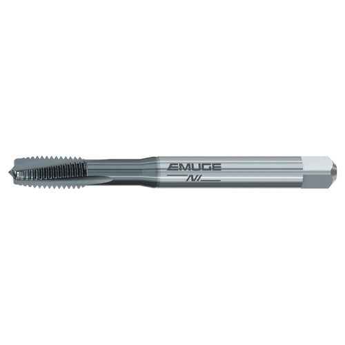 Emuge B030J411.5511 | UNJF 1/4"-28 Size x 7.00mm Shank x 17.00mm Thread Length x 80.00mm OAL x 8 Degree Helix Angle 3BX Class TICN Coated HSSE-PM Spiral Flute Tap