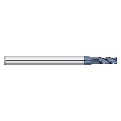 Titan USA TC50496 | 0.093" Diameter x 1/8" Shank x 0.074" LOC x 1.500" OAL 4 Flute AlTiN Coated Carbide Corner Radius End Mill