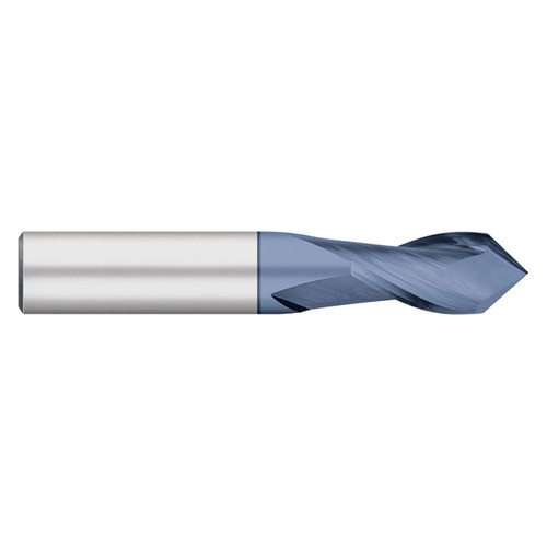 Titan USA TC32203 | 0.469" Diameter x 1/8" Shank x 0.141" LOC x 1.500" OAL 2 Flute AlTiN Coated Carbide Drill Mill