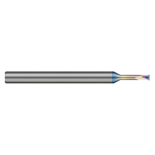 Harvey Tool 689222-C4 | 1.00mm Diameter x 4.00mm Shank x 1.50mm LOC x 50.00mm OAL 2 Flute C4 Coated Square End Mill