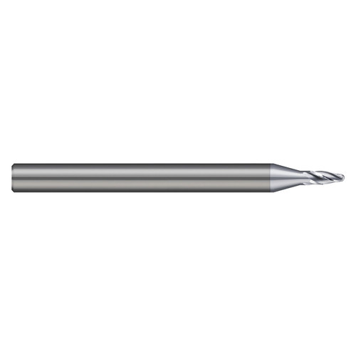 Harvey Tool 699732-C8 | 1/2" Diameter x 1/2" Shank x 1.101" LOC x 3.000" OAL 4 Flute C8 Coated Ball End Mill