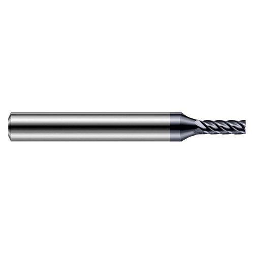 Harvey Tool 852747-C6 | 3/64" Diameter x 1/4" Shank x 0.141" LOC x 2.500" OAL 5 Flute C6 Coated Corner Radius End Mill