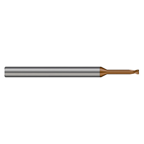 Harvey Tool 683257-C12 | 3.00mm Diameter x 6.00mm Shank x 3.00mm LOC x 65.00mm OAL 2 Flute C12 Coated Corner Radius End Mill