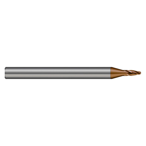 Harvey Tool 698520-C10 | 5/16" Diameter x 5/16" Shank x 0.688" LOC x 2.500" OAL 4 Flute C10 Coated Ball End Mill