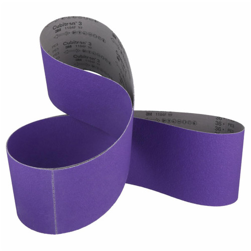 3M 7100341357 | Cubitron 91.000" Overall Length x 120+ Grit Precision Shaped Ceramic Cloth Belt