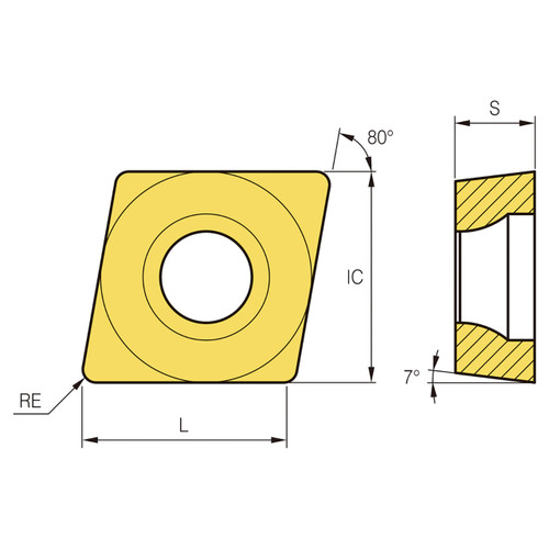 Korloy 1-02-069252 | PC9030 Grade Turning Insert