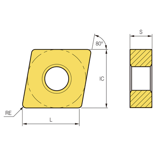 Korloy 1-02-040871 | PC8110 Grade Turning Insert