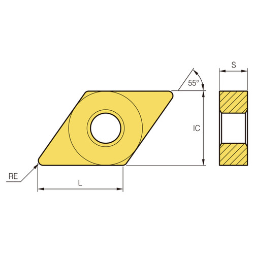 Korloy 1-02-057884 | PC8115 Grade Turning Insert