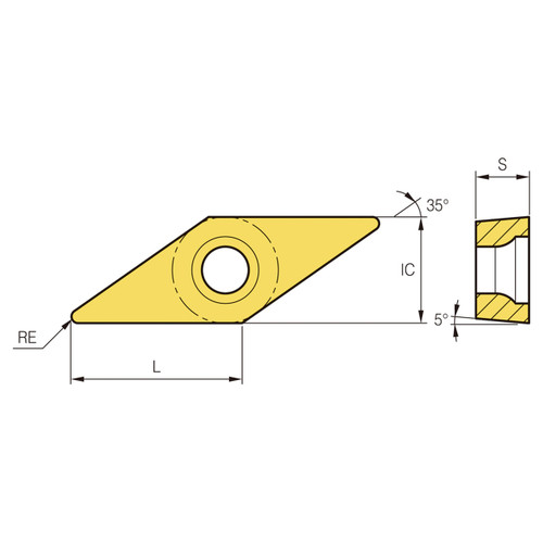 Korloy 1-02-038599 | PC5300 Grade Turning Insert