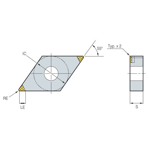 Korloy 6-01-025117 | DNC250 Grade CBN Turning Insert