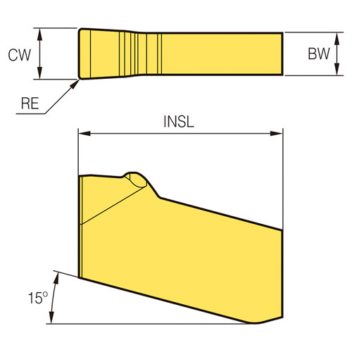 Korloy 1-02-074404 | PC5300 Grade Saw Man-X Insert