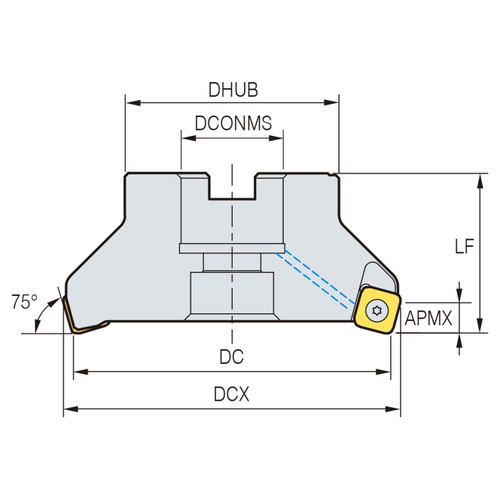 Korloy 1-06-013418 | RM8 Rich Mill Cutter