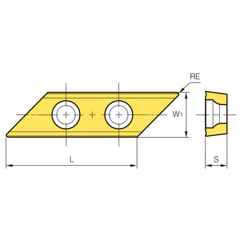Korloy 1-02-072202 | PC3700 Grade Chamfer Insert