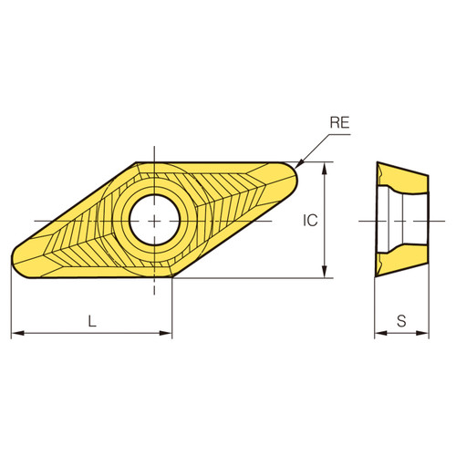 Korloy 1-03-010404 | H01 Grade Pro-A Mill Insert