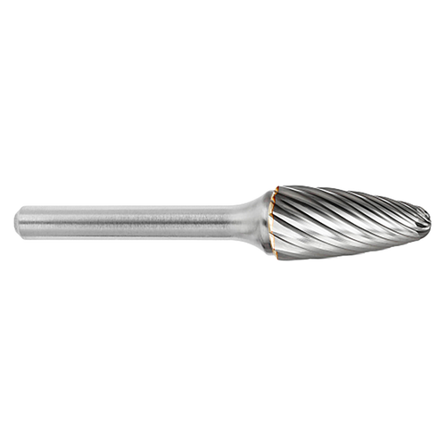 ATA SGSPRO 19176 | 1/2" Cutter Diameter x 1/4" Shank x 2-3/4" OAL x 1" LOC Stainless Steel Brazed SF-5 Ball Nosed Tree Burr