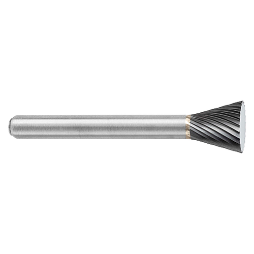 ATA SGSPRO 15900 | 1/2" Cutter Diameter x 1/4" Shank x 2-1/4" OAL x 1/2" LOC 28 Degree Included Angle Brazed SN-4 Inverted Cone Burr