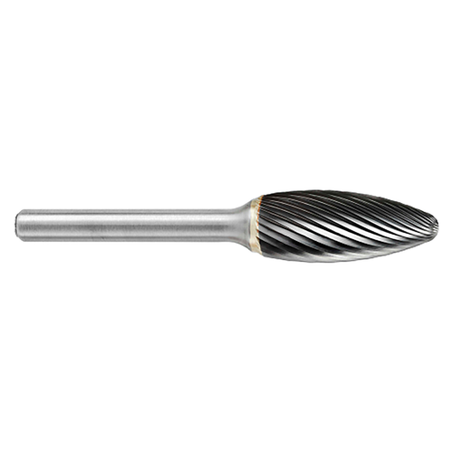 ATA SGSPRO 24450 | 16.00mm Cutter Diameter x 6.00mm Shank x 80.00mm OAL x 36.00mm LOC Single Cut Brazed SH-6M Flame Burr